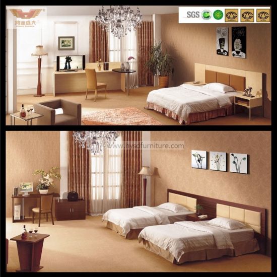 Высококачественная деревянная мебель 5 звезд отеля мебель для спальни (HY-028)