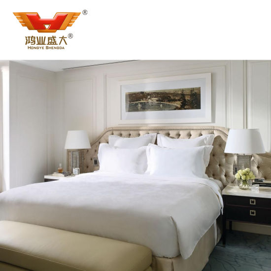 Подгонянная кровать мебели спальни гостиницы высокого качества королевская роскошная