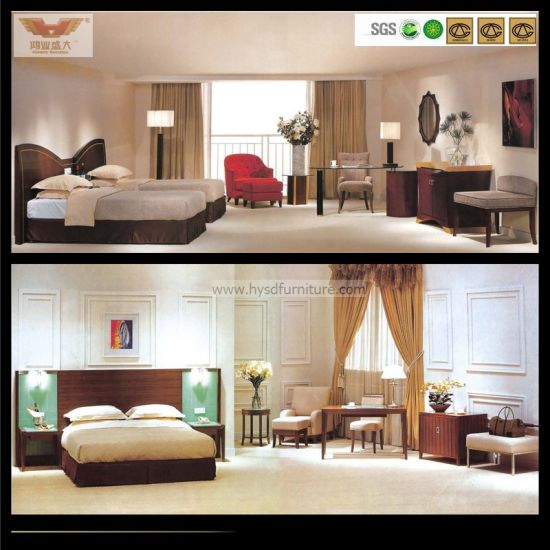 Самомоднейший подгонянный деревянный набор спальни мебели спальни гостиницы (HY-027)